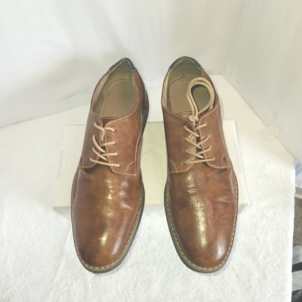 VARESE NICK BROWN LEATHER LACE UP MEN'S SHOES SIZE 11